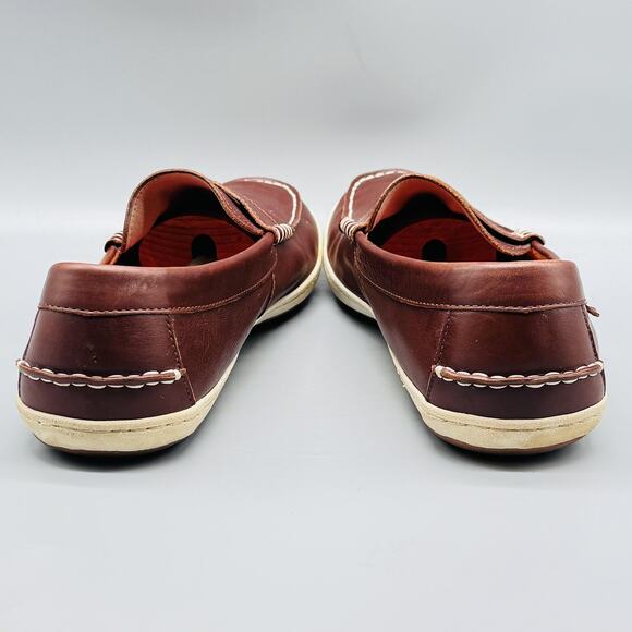 Cole Haan Shoes Mens 13 Brown Leather Driving Penny Loafers Moc Slip On Walking - Picture 6 of 11